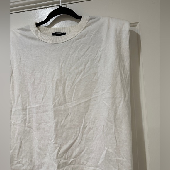 Forever 21 white padded shoulder shirt top - Picture 8 of 10